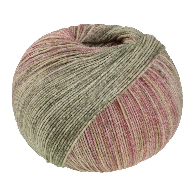 Lana Grossa Meilenweit 100 Merino Extrafine Shades 7232 Pastel-/Grijsgroen/Lichtbeige/Beige/Roze