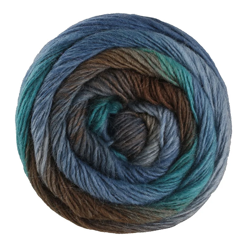 Lana Grossa Meilenweit 100 Color Mix Multi 8017 Petrol/Zeegroen/Donkerbruin/Mokka/Blauwpetrol