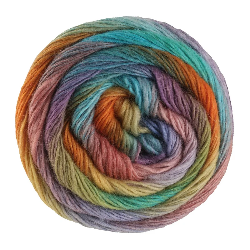 Lana Grossa Meilenweit 100 Color Mix Multi 8020 Olijfgroen/Petrol/Blauw-/Roodlila/Pistache/Jade/Turquoise/Pruim/Baksteenrood/Geel/Oranje