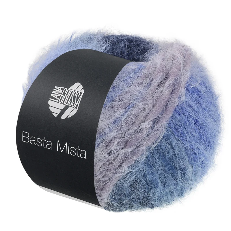 Lana Grossa Basta Mista 122 Nachtblauw/Koningsblauw/Jeans/Grijs/Lichtgrijs