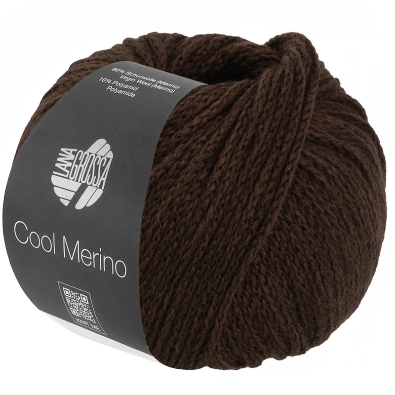 Lana Grossa Cool Merino Uni 044 Donker grijsbruin