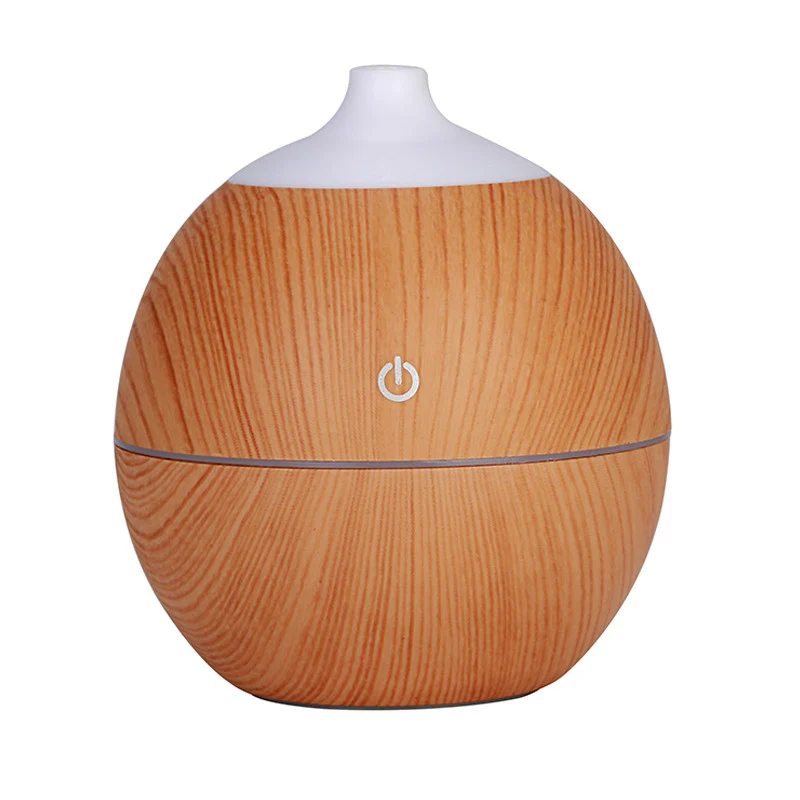 KBAYBO 130ml Aroma essential oil diffuser USB ultrasonic wood Air Humidifier with Wood Grain 7Color Changing LED Lights for home