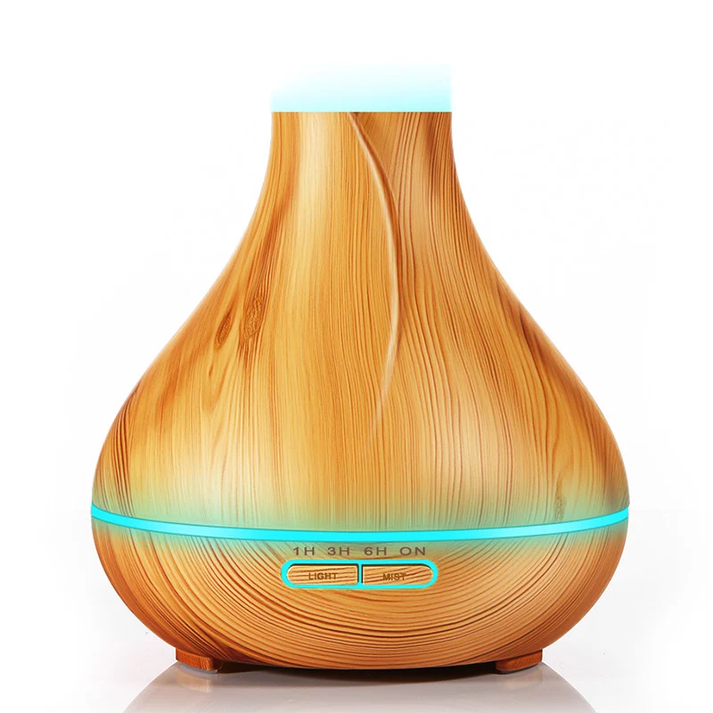 400ml Aroma Essential Oil Diffuser Ultrasonic Air Humidifier with Wood Grain electric LED Lights aroma diffuser