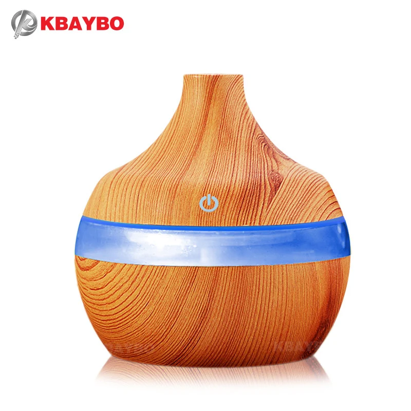 USB Aroma Humidifier Aromatherapy Wood Grain 7 Color LED Lights Electric Aromatherapy Essential Oil Aroma Diffuser 300ml humidif