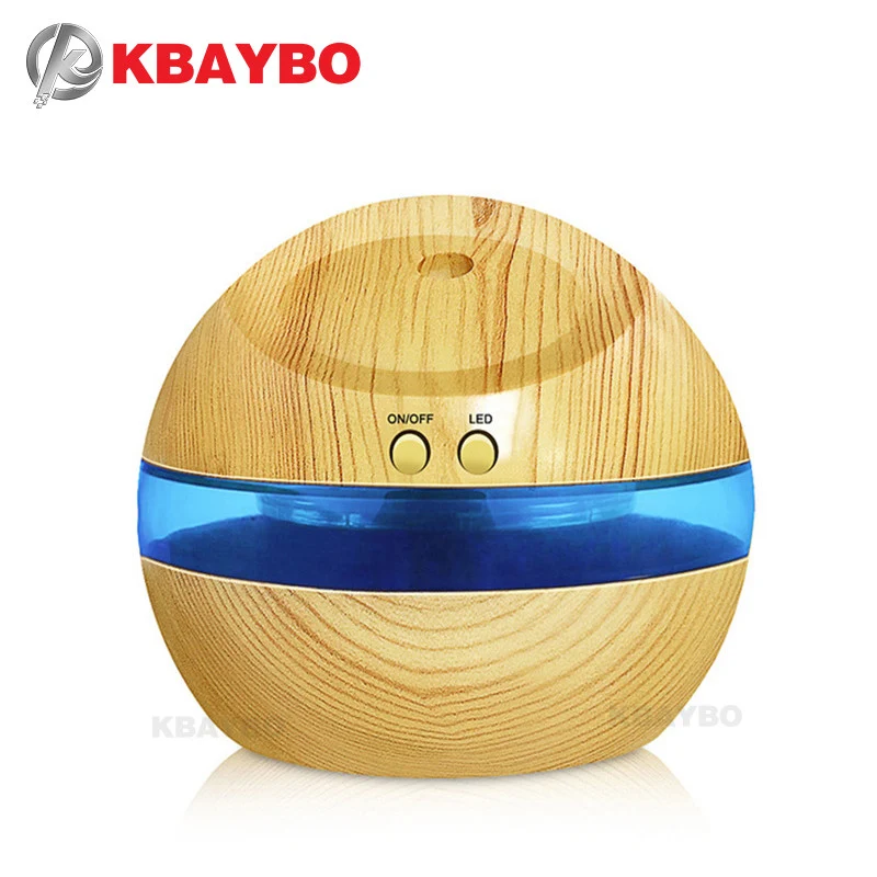 Mini Car Aromatherapy Humidifier Aroma Diffuser Essential Oil Diffuser Air Purifier Blue Backlight LED