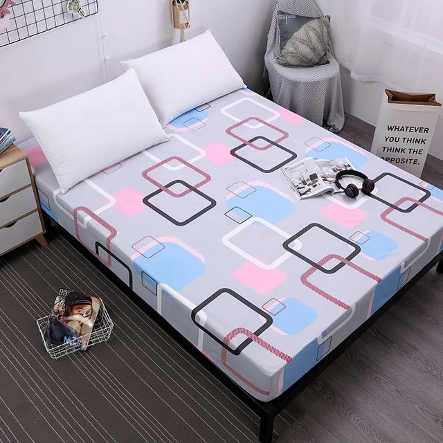 Dreamworld New Coming Fitted Sheet Mattress Cover with All-around Elastic Rubber Band Printed Bed Sheet Hot Selling Bed Linens