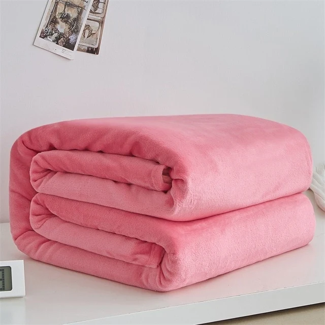 Hot Home textile flannel weighted Blanket super warm soft blankets throw on Sofa/Bed/ Travel patchwork solid Bedspread
