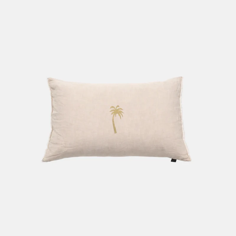 Kussenhoes Zand Palm Goud