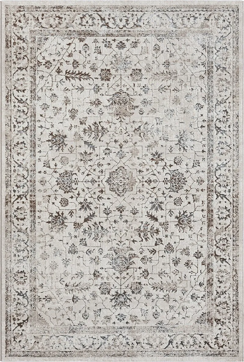 Creation Vloerkleed – Cream – Vintage Oosters Design – Laagpolig Vloerkleed