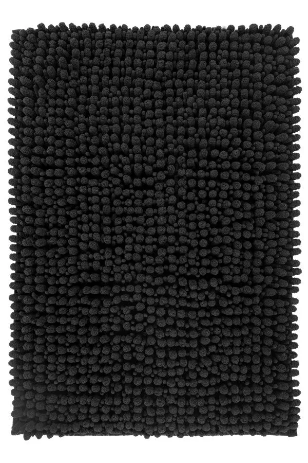 Fluffy badmat – Zwart – hoogpolig en extra zacht
