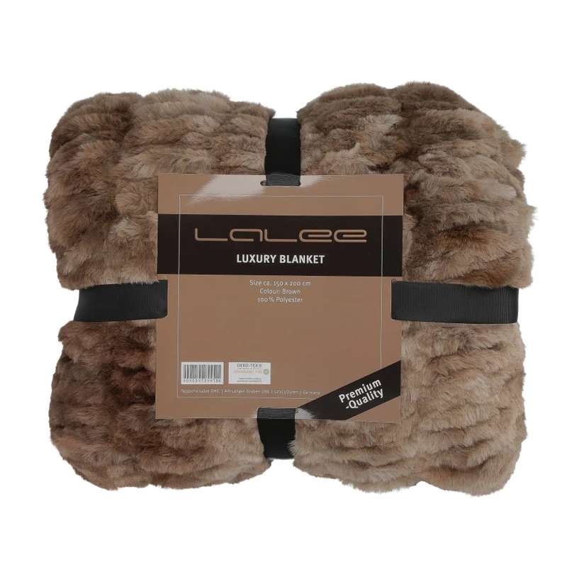 Luxury deken – Bruin met volle, fluffy structuur en heerlijk zacht