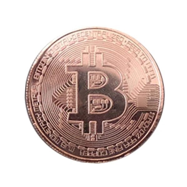 Gold Plated Physical Bitcoins Casascius Bit Coin BTC With Case Gift Physical Metal Antique Imitation BTC Coin Art Collection 1pc