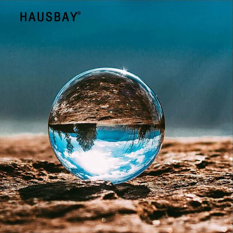 Clear Photography Crystal Ball 60 mm 80mm 100mm Glass Marbles Balls Feng shui Home Decor Sphere Magic Globe Office Creative toys