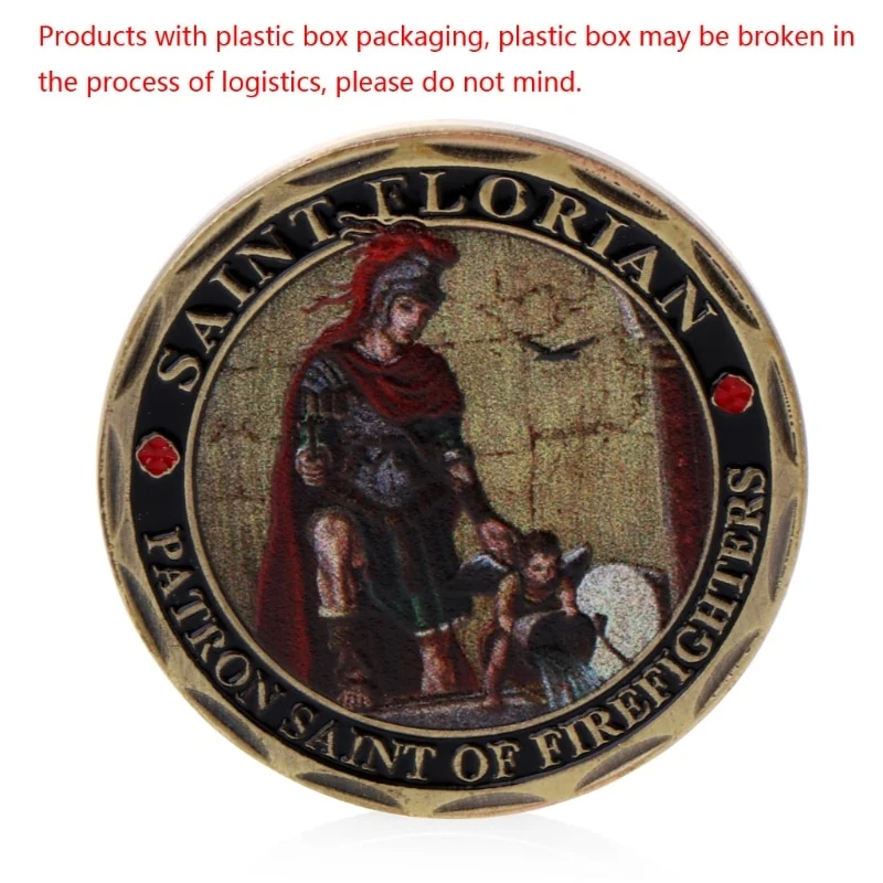 St. Florian Patron Saint Firefighters Fire Rescue Commemorative Challenge Coin Collectible Gift
