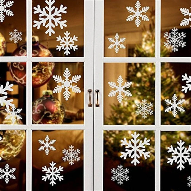 Waterproof Self-adhesive Window Glass Stickers balloon Cloud Flower Sea Sticker Snowflake for Door Bathroom Window Decorations
