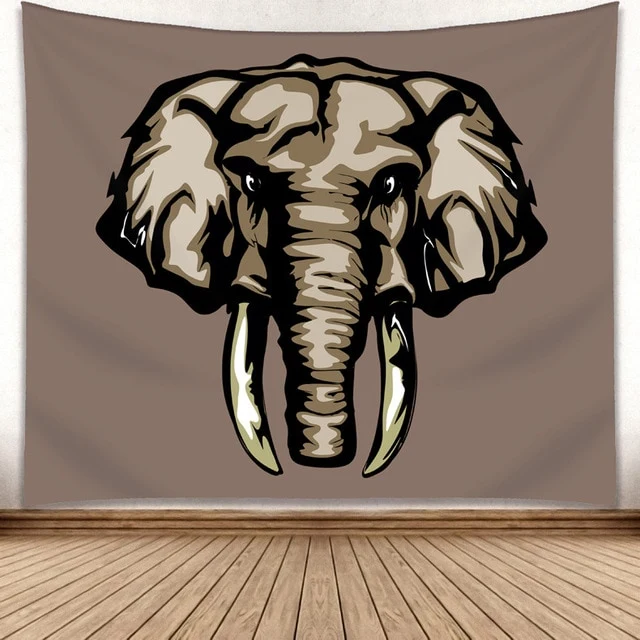 Elephant Tapestry Mandala Indian Tapestry Wall Hanging Printed Decoration Beach Mat