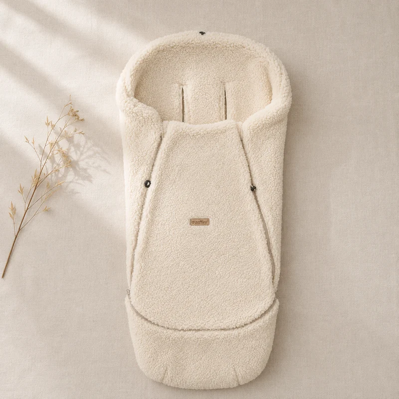 Wollen Voetenzak Baby 0-3 Jaar voor Kinderwagen & Buggy | iGrow Teddy