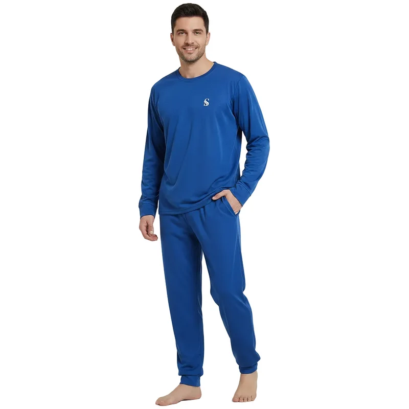 Luxe loungewearset voor heren van geborstelde stof – Verhoog uw comfort