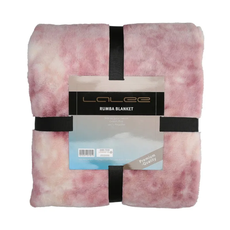 Rumba deken – Roze met zachte touch en tie-dye look