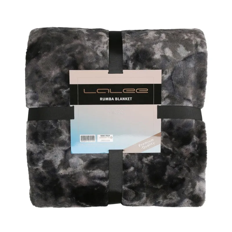 Rumba deken – Grijs met zachte touch en tie-dye look