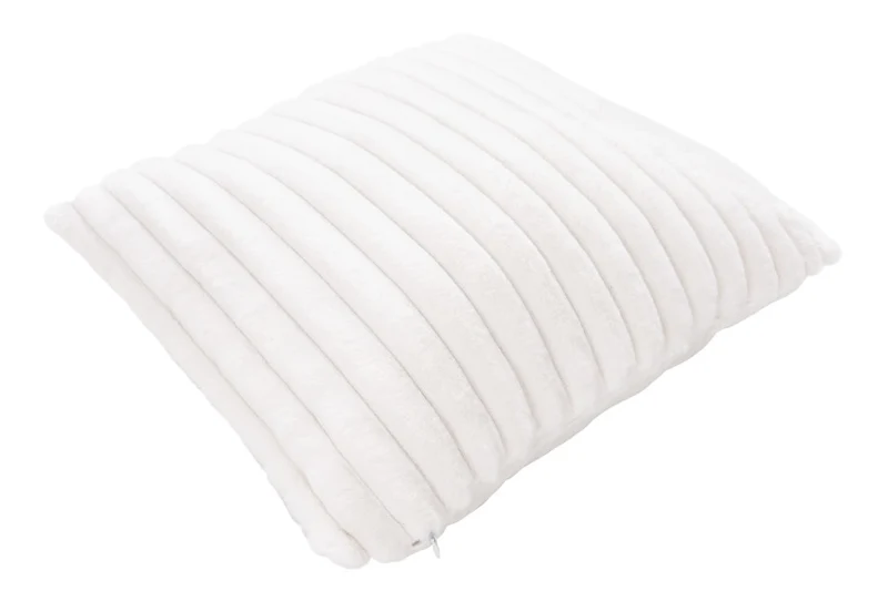 Plush kussen – Ivory met zachte ribbelstructuur