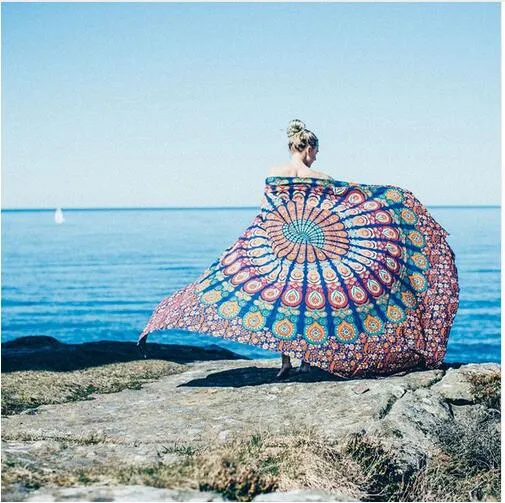 New Indian Mandala Tapestry Hippie Home Decorative Wall Hanging Bohemia Beach Mat Yoga Mat Bedspread Table Cloth 210x148CM
