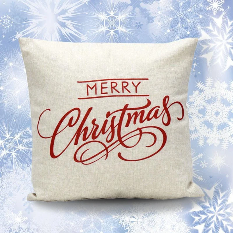 High Quality 2015 Lusury Brand Vintage Christmas Letter Bed Home Festival Pillow Case Cute Pillow In Cushion Free Shipping