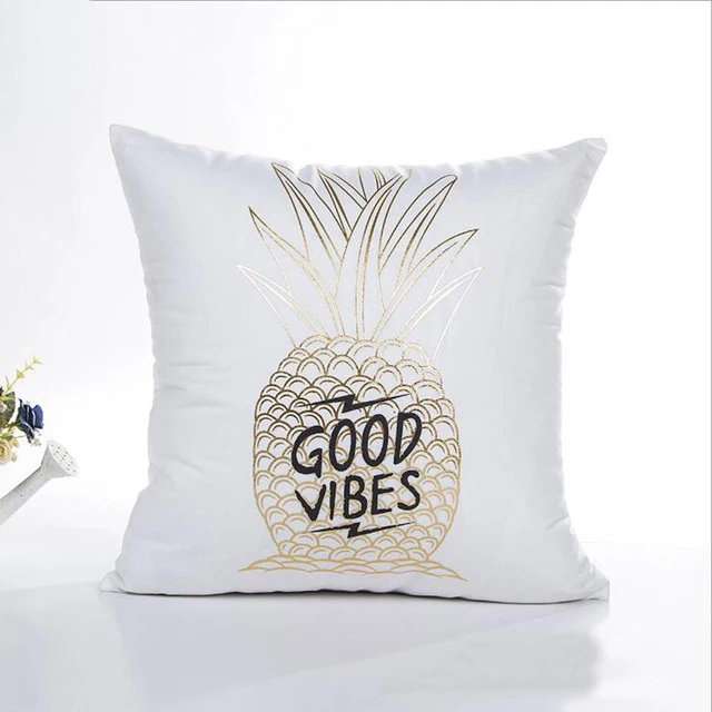 MIHE Christmas Cushion Cover Decorative Pillow Case Eco-Friendly Gold Sofa Seat Case Car Pillowcase Soft Bed Pillow Case BZT08