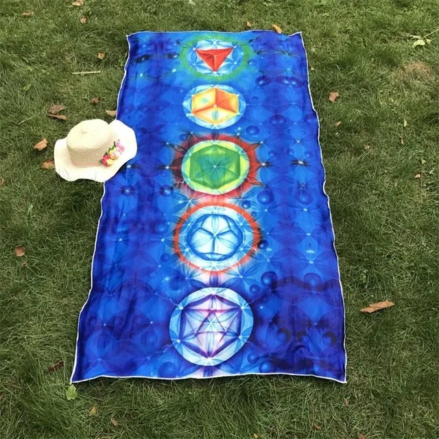 Better Quality Made Of Cotton Bohemia India Mandala Blanket 7 Chakra Rainbow Stripes Tapestry Beach Throw Towel Yoga Mat