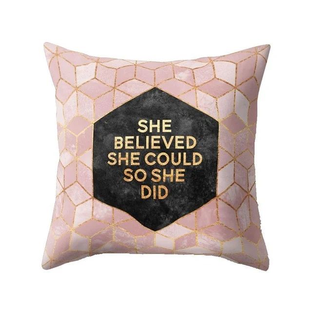 Nordic Style Geometric Cushion Cover Polyester Pillow Case Black And White Home Decorative Pillows Cover For Sofa Car