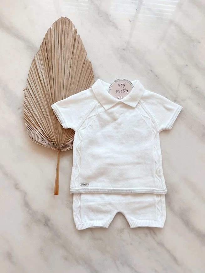 Polo babysetje tweedelig zomer - wit