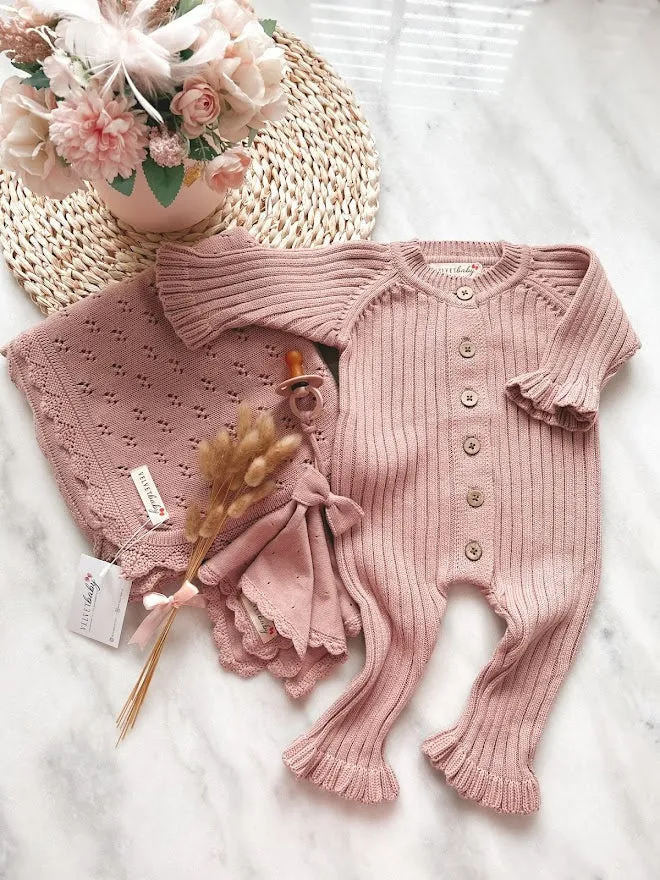 Boxpakje rib met ruffle - roze