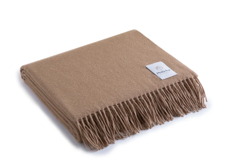 Vanda kasjmier plaid camel
