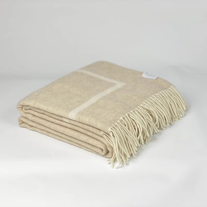 Shorea kasjmier plaid cream - licht beige