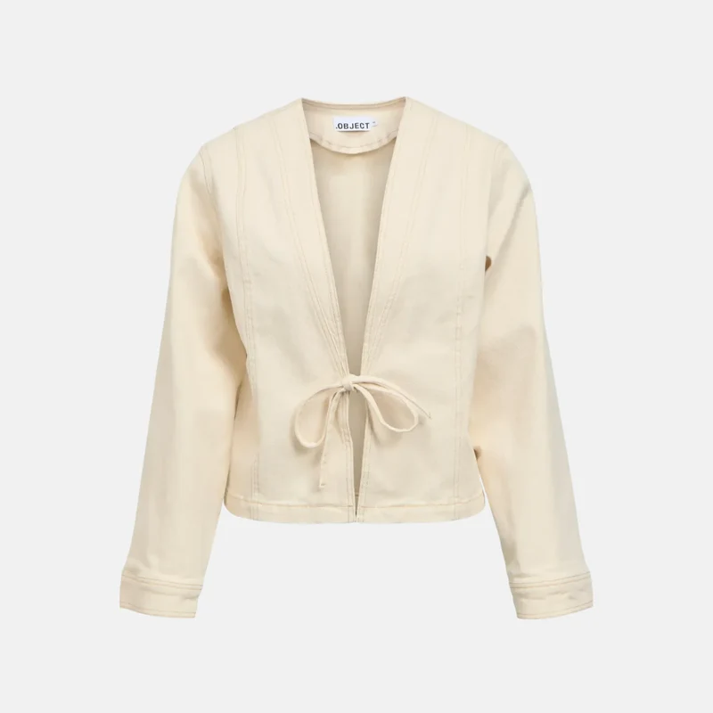 OBJRABEA L/S OZ DENIM TIE JACKET E PA26