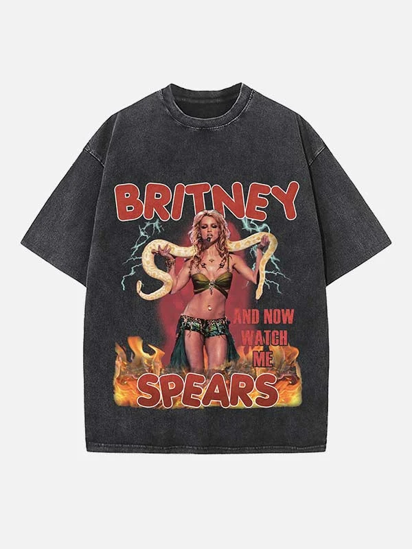 Y2K pop princess print round neck t-shirt