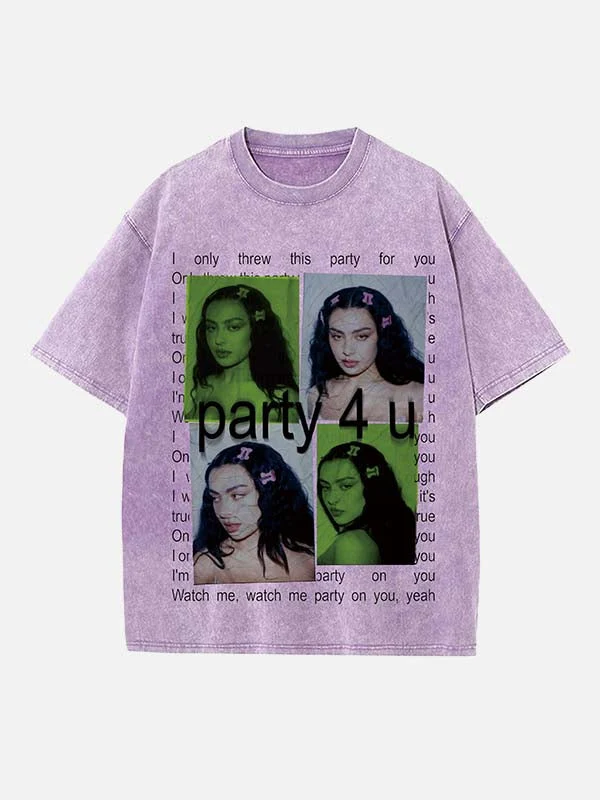 Y2K hyperpop it-girl print round neck t-shirt