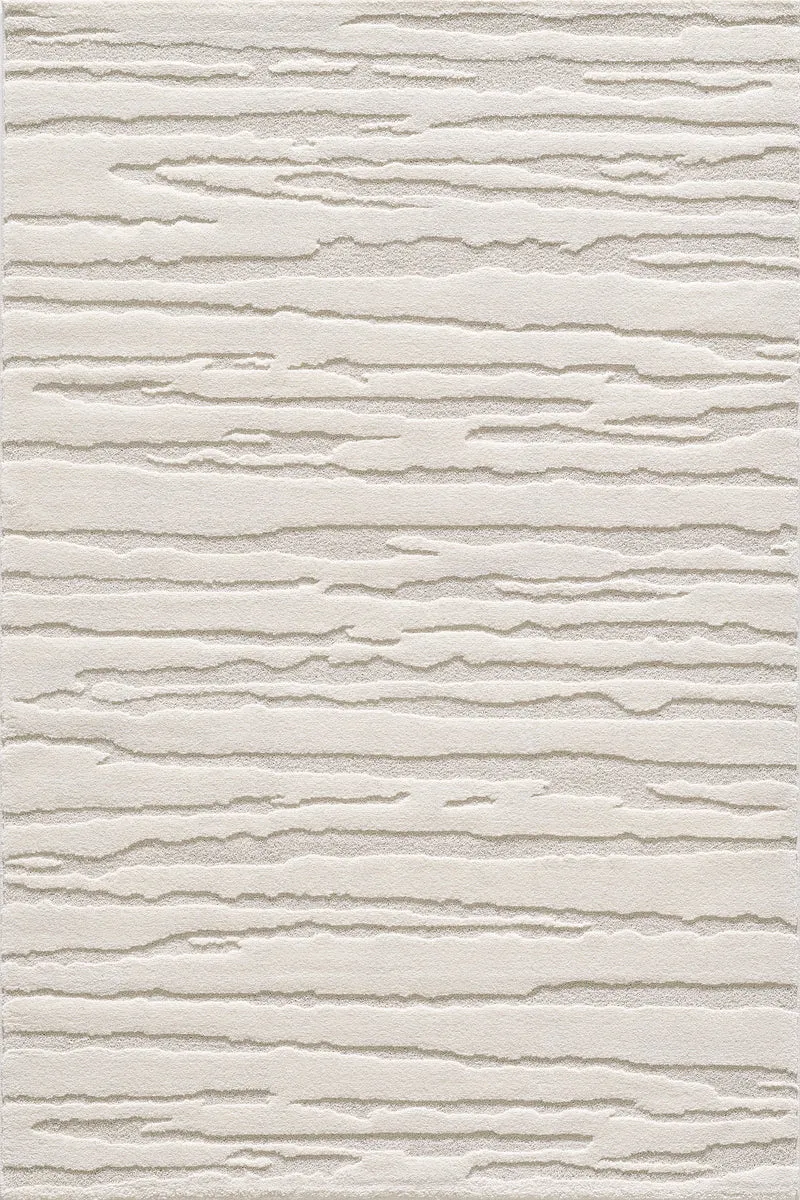Elio Vloerkleed – Creme – Japandi Lijndesign – Laagpolig Vloerkleed