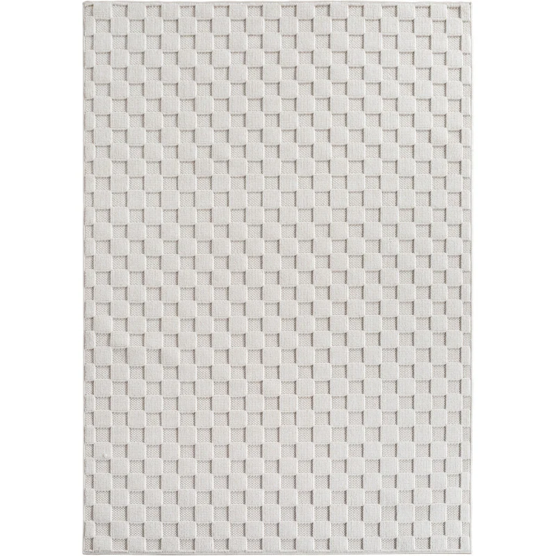 Helix Vloerkleed – Crème – Wollook Bouclé Design – Japandi Laagpolig Vloerkleed