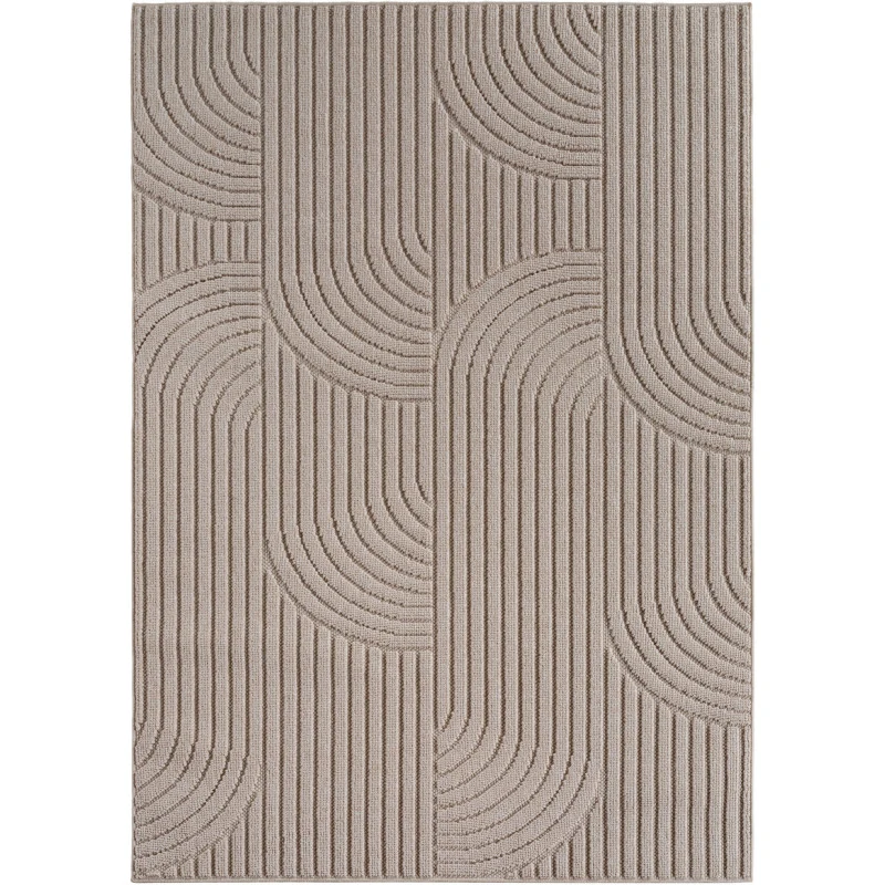 Helix Vloerkleed – Beige – Japandi Look – Laagpolig Vloerkleed