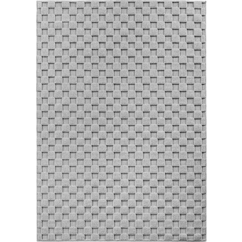 Helix Vloerkleed – Grijs – Wollook Bouclé Design – Japandi Laagpolig Vloerkleed