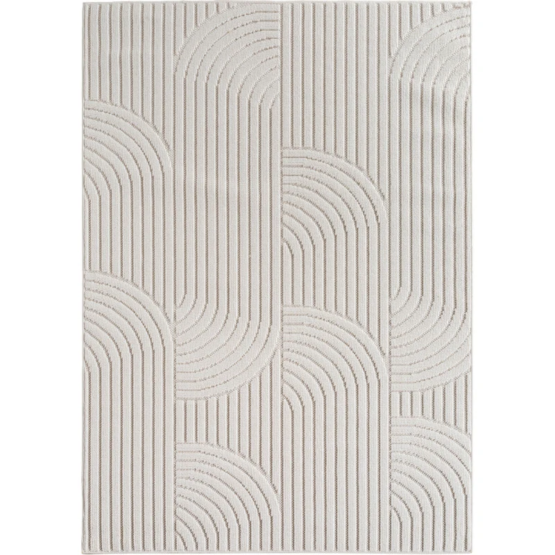 Helix Vloerkleed – Crème – Japandi Look – Laagpolig Vloerkleed