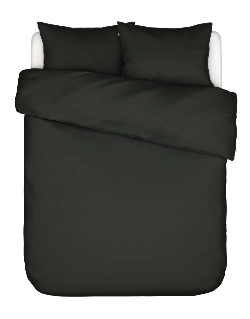 Essenza Minte dekbedovertrek - Lits-Jumeaux XL – 260x200/220 cm - Antraciet