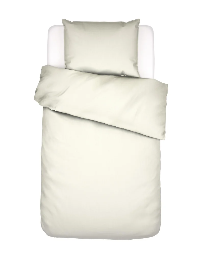 Essenza Minte dekbedovertrek - Eenpersoons – 140x200/220 cm - Oyster