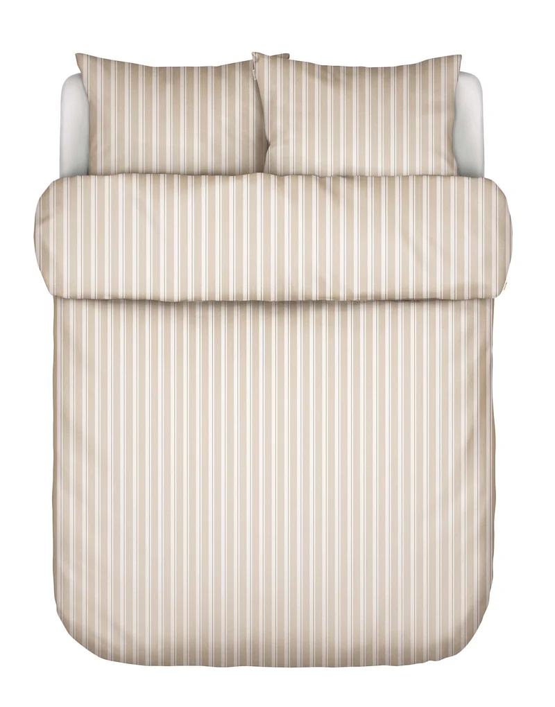 Marc O'Polo Steffe dekbedovertrek - Lits-Jumeaux - 240x200/220 cm - Dark Sand
