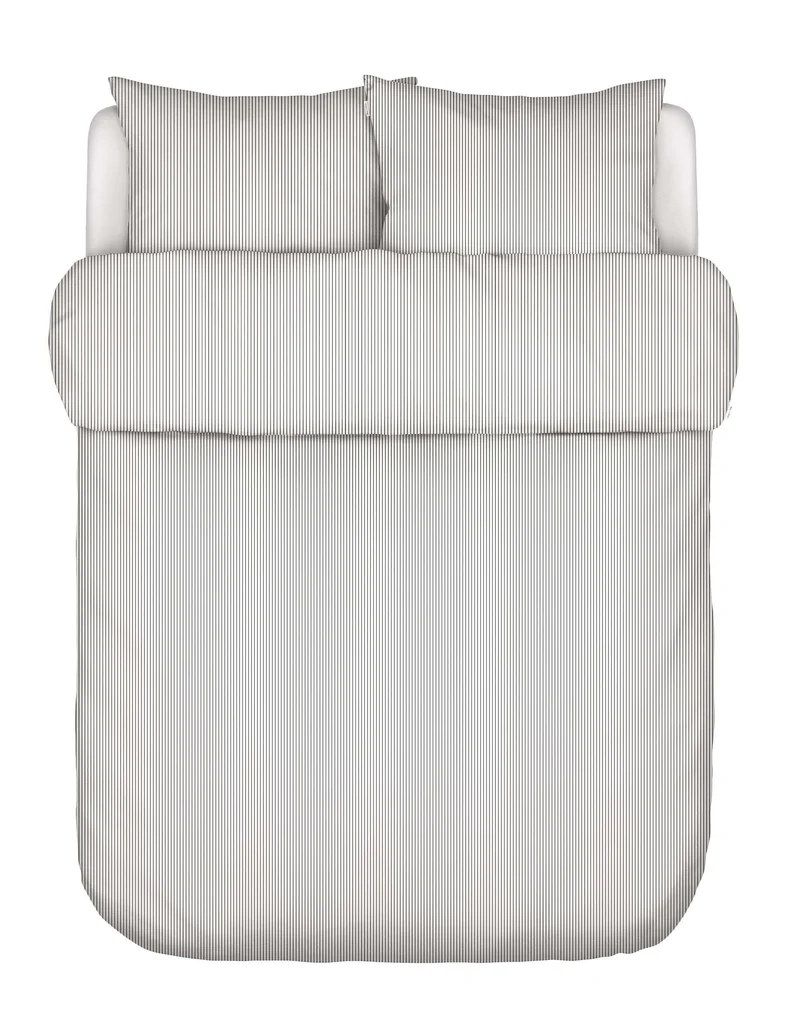 Marc O'Polo Classic fine stripe dekbedovertrek - Lits-Jumeaux XL – 260x200/220 cm - Antraciet