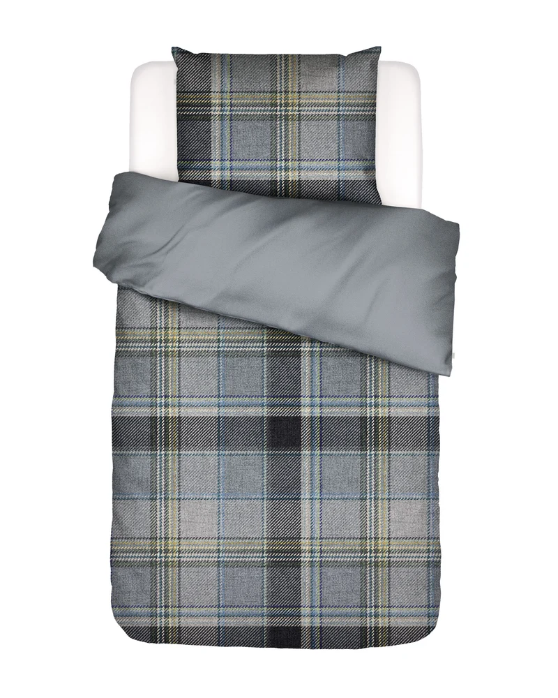 Essenza Meau dekbedovertrek - Eenpersoons – 140x200/220 cm - Global grey