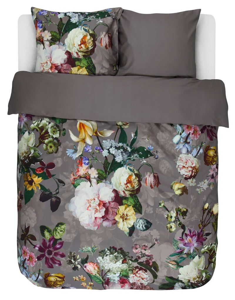 Essenza Fleur dekbedovertrek - Lits-Jumeaux - 240x200/220 cm - Taupe