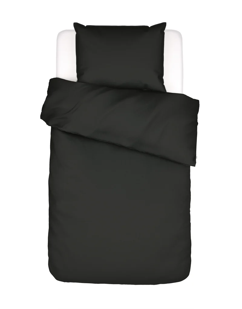 Essenza Minte dekbedovertrek - Eenpersoons – 140x200/220 cm - Antraciet