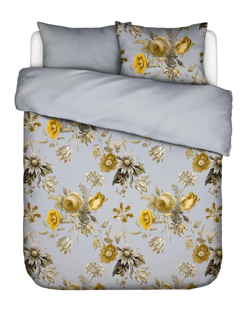 Essenza Florean dekbedovertrek - Lits-Jumeaux XL – 260x200/220 cm - Grijs
